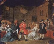 William Hogarth Scene from Tiggaroperan oil painting artist